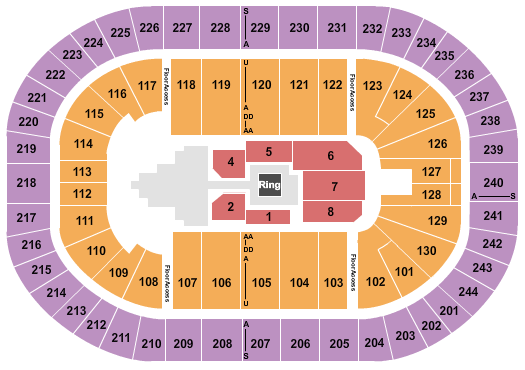 MVP Arena WWE Seating Chart